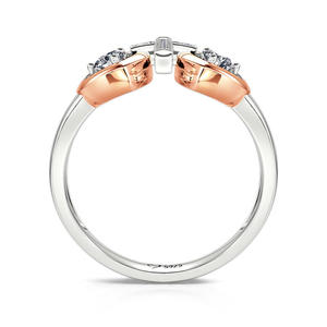 Jeulia Christian Faith Heart & <b>Cross</b> Round Cut Sterling <b>Silver</b> <b>Ring</b> - Product Image 3