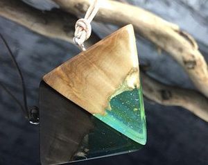 Lovely New Arrival Resin <b>Wood</b> Necklaces Fashion Jewelry, Boho <b>Wood</b> Resin Necklace, Necklace Pendant <b>Wood</b> Jewelry - Product Image 2