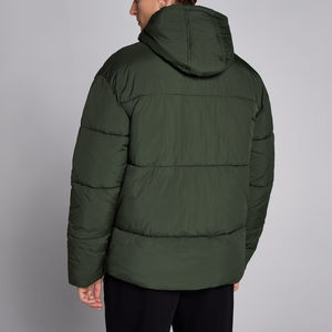 Chaqueta de Invierno para Hombre, Estilo Urbano con Cuello Alto, Prenda Exterior Transpirable y Resistente al Agua con Estampado de Letras - Product Image 3