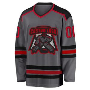 Vente en gros Logo personnalisé Maillot de hockey sur glace Dernière conception avec fonction respirante Brodé Nom de l'équipe Entraînement sportif en plein air - Product Image 2