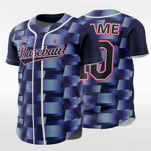 Maillot de baseball vierge à manches courtes pour la mode en gros, personnalisable par sublimation, uniforme de baseball économique - Product Image 1