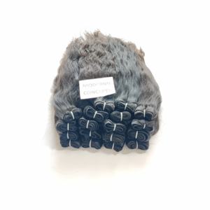 Venta al por mayor de color natural sin procesar cutícula alineada paquetes virgen ondulado indio templo extensiones de cabello humano - Product Image 1