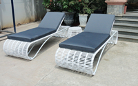 Lot de 3 chaises longues de luxe pour jardin et hôtel – Design moderne, confort extérieur