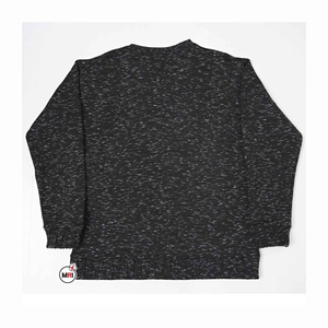 Sudadera de punto negra para hombre con cuello redondo y logo bordado en rojo, estilo casual, a la moda, corte regular, para otoño, venta al por mayor - Product Image 6