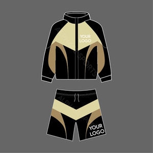 Costume coupe-vent respirant en nylon imprimé personnalisé pour hommes vente en gros 2026 ensembles courts Streetwear à fermeture éclair complète pour l'hiver - Product Image 1