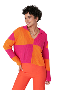 สเวตเตอร์คอวีของผู้หญิงเสื้อกันหนาวผู้หญิงหลากสีสำหรับฤดูใบไม้ร่วงฤดูหนาว - Product Image 2