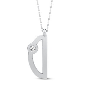 Collar con Colgante de Letra Inicial Clásica Personalizada, Diamante Cultivado en Laboratorio VVS VS EF, Plata de Ley 925 con Acabado en Oro - Product Image 4