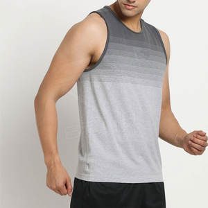Camiseta sin mangas de gimnasio para hombre, camiseta de entrenamiento de tela transpirable, el mejor producto al por mayor, de talla grande, sin mangas, diseño liso - Product Image 2