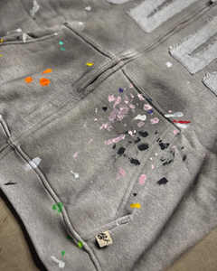 Sudadera con capucha para hombre, ropa de calle, parche bordado con apliques, Vintage, lavado ácido, Sol, se desvanece, Sudadera con capucha desgastada, boxy, recortada, sudaderas con capucha de gran tamaño para hombre - Product Image 6