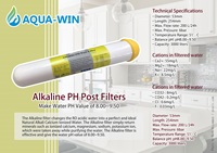Post filtre alcalin PH en ligne pour système RO de filtration d'eau domestique