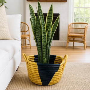 Best Sell Handwoven Eco-Friendly Lightweight Water Hyacinth Boho Style Modern Design Multi-functional Flower Pots Planters - Product Image 1