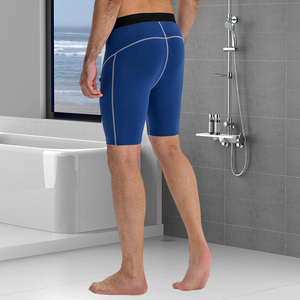 Nuovi collant da <span class=keywords><strong>uomo</strong></span> personalizzati per il Fitness sportivo traspirante senza cuciture e traspirante tessuto traspirante ad asciugatura rapida pantaloncini allungati - Product Image 2