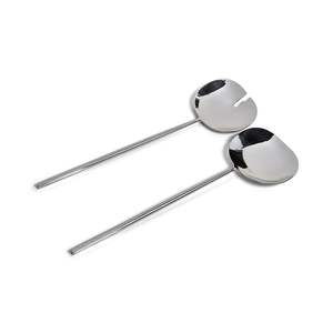 Cuchara para servir ensalada de acero de Venta caliente con mango de mármol pulido y niquelado para cocina y mesa a un precio razonable - Product Image 5