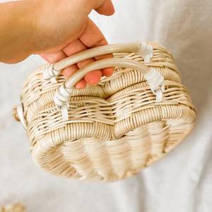 Mini bolsos pequeños de ratán para niños, cesta para bebé, bolso, juguetes, logotipo personalizable, OEM, acepta venta al por mayor - Product Image 6