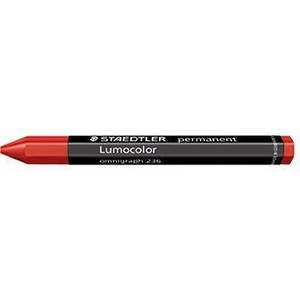 STAEDTLER Lumocolor Permanent Omnigraph Marking Chalk with <b>Red</b> <b>Paper</b> Sleeve Pencil Lead for Various Markings - Product Image 1