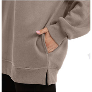 Women's 300 Gsm Crewneck <b>Sweatshirts</b> Drop Shoulder Unisex Oversized Pullover Hooded Winter - Product Image 5