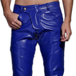 Pantalons pour hommes en cuir lavé fabriqué au Pakistan Pantalons en cuir pour hommes fabriqués en usine Vente à chaud en ligne - Product Image 5