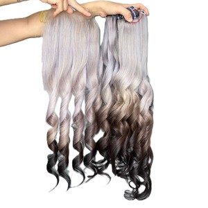 ผมดิบเป็นลอนผมจริงสีตามสั่ง - Product Image 1