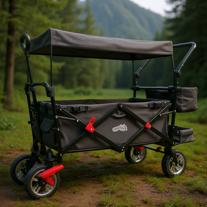 Small Foot Handcart with Roof for Camping Portable <b>Cart</b> - Product Image 3