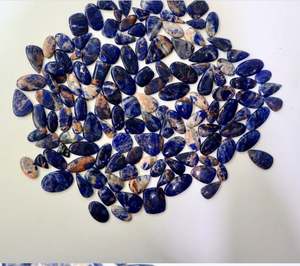 หินควอตซ์สีฟ้าแร่โซดาไลต์หลวมสำหรับเครื่องประดับที่ไม่เหมือนใครผลิตจากธรรมชาติและไม่ผ่านกระบวนการ - Product Image 3