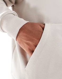 Pull thermique 100% coton personnalisé sérigraphie sweat à capuche boxy surdimensionné lavage à l'acide sweat à capuche pour hommes pulls à capuche bouffants et sweat-shirts - Product Image 4