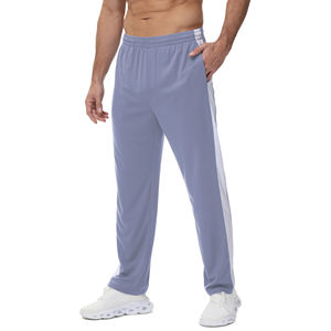 Vente en gros 100% coton blanc uni lavé Baggy Joggers personnalisé taille élastique sport coupe ample Jogger droit pantalons pour hommes - Product Image 6