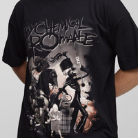 Vente chaude Promotionnel Noir Surdimensionné My Chemical Romance Licence T-Shirts Meilleur Prix Adulte Taille Summer Wear T-Shirt Pour Hommes