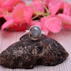 Christmas Gift 925 Sterling Silver Aquapraze 12x10mm Oval Uneven Gemstone Ring 3.32 Gms Handmade 925 Sterling Silver Finger Ring - Product Image 2
