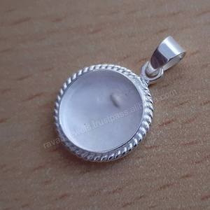 925 Sterling Silver Round Bezel Cup Pendentif Taille 3 à 30mm pour Cabochon Stone Setting DIY Jewelry Making Supplies Wholesale - Product Image 5