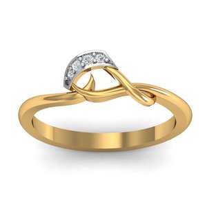 Anillo de latón de diseño infinito de piedras preciosas de circón chapado en oro de 18 quilates, joyería de estilo de moda para mujeres para fiestas - Product Image 1