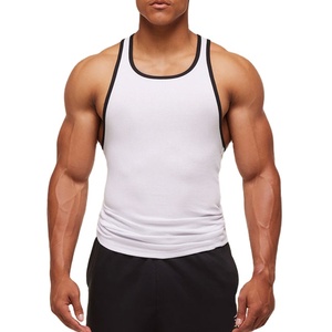 เสื้อกล้ามออกกำลังกายทรงเข้ารูปแบบขายส่ง OEM ผลิตจากวัสดุอีลาสเทนยืดหยุ่น ตัดเย็บแบบเวสต์ สีพื้น แห้งเร็ว - Product Image 1