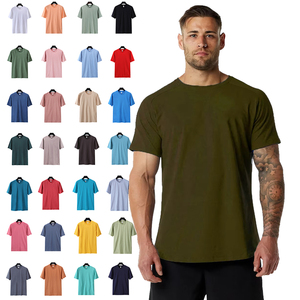 Camiseta escolar de uniforme juvenil en blanco de algodón pesado, ropa de calle, camisetas de calidad de algodón para hombres - Product Image 1