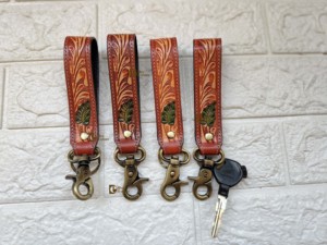 Nuevos Llaveros Cortos Unisex de Cuero Genuino con Bloqueo RFID, Diseño Personalizado, Hechos a Mano, para Uso Diario, Elegantes y a la Moda - Product Image 5