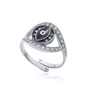 Eye Design Turkish for Girl Handmade <b>Ring</b> Wholesale Handcrafted <b>Adjustable</b> 925 Sterling Silver Jewelry - Product Image 4
