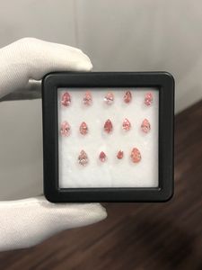 Diamants synthétiques de qualité supérieure, cultivés en laboratoire, de couleur rose rouge, en forme de poire, de cœur, de coupe radiante, VVS, pierres brutes, certifiées CVD - Product Image 5