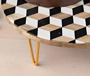 Soporte de pastel de madera de la mejor calidad con resina y metal Estilo Ins de alto estilo para fiesta Boda Restaurante Hotel de India - Product Image 3