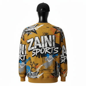 Sudadera Extra Grande para Hombre, Mezcla de Algodón de Primera Calidad, Felpa, Tejido Suave y Duradero, Estampado Multicolor, Logotipo Personalizado, Sudaderas Básicas - Product Image 2