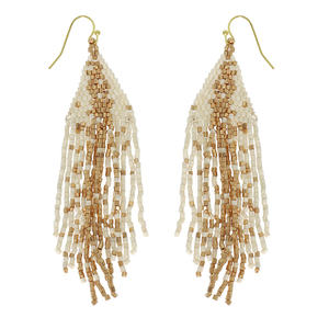 Boucles d'oreilles élégantes et élégantes pour femmes avec 100 perles de verre Design unique en perles légères et confortables - Product Image 5