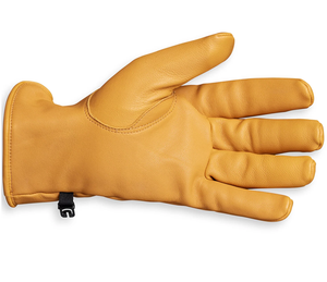 Guantes suaves y cómodos de cuero para conductor Guantes de mano de seguridad para trabajo de conducción de camiones de cuero de vaca amarillo - Product Image 2