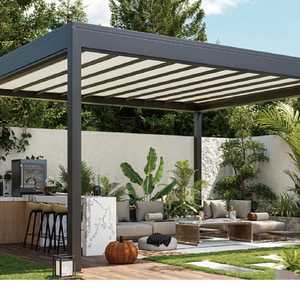 Pergola rétractable électrique en tissu KAKADU 694-SLB Selene avec structure en aluminium pour jardin extérieur - Product Image 1