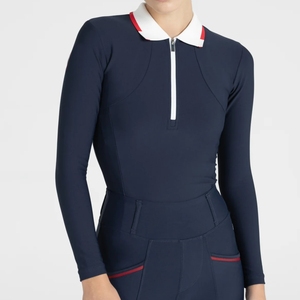 Nueva llegada de la camisa ecuestre de mantequilla suave buen ajuste ropa personalizada a granel al por mayor equitación Baselayer Top camisas para mujeres - Product Image 2
