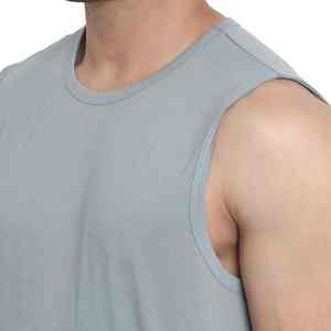 เสื้อกล้ามออกกำลังกายผ้าฝ้ายสำหรับผู้ชายมีโลโก้ - Product Image 6