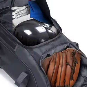 Sac à dos de baseball personnalisé pour équipe, fournisseur pakistanais, grande capacité, sac de sport en nylon/polyester, imperméable et respirant - Product Image 6
