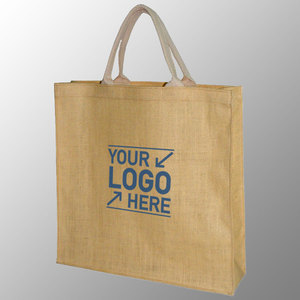 Sac à provisions de plage en jute pliable réutilisable avec poignées en toile de coton doux rembourré avec corde à l'intérieur personnalisé imprimé avec logo aetwork - Product Image 3