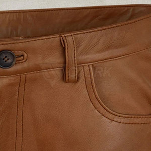 New Stock Top Design High Quality Men Leather Pant Custom Made Wholesale Price Men Leather Pants - Product Image 4