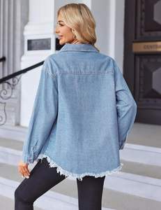 Mejor Edición de buen fabricante disponible en el cliente de precio razonable más demandado para las chaquetas de mezclilla de las mujeres - Product Image 4