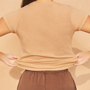 Camisetas de Gimnasio de Algodón Extra Grandes para Mujer, Ropa Deportiva Transpirable, Estampados Personalizados, Marca de Ropa Personalizada, Pakistán WT-104 OEM - Product Image 3