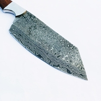 Couteau de couperet damas fait à la main professionnel avec manche en bois couteau de chef de cuisine tranchant de Style japonais pour la coupe de boucherie
