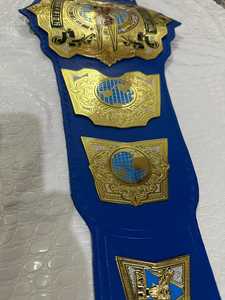 Ceinture de championnat de lutte Ronpex International sur mesure avec plaques en laiton et zinc, sangle en cuir confortable et imperméable - Product Image 3