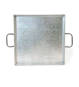 Wholesale Eco-Friendly Custom Galvanized <b>2</b>-Tier Metal Fruit Serving Tray with Handmade Craftsmanship and Custom Logo Option - Product Image 4